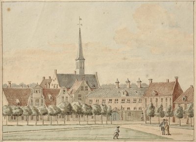Martinikerkhof met het Prinsenhof en de Gardepoort door Jan Bulthuis